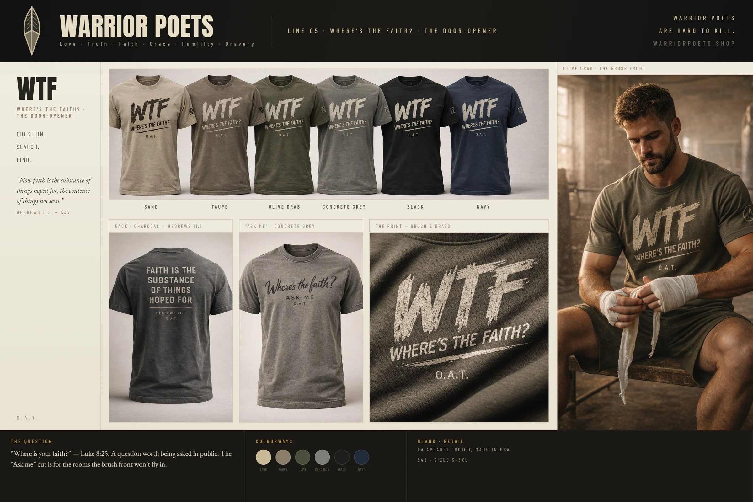 Where’s the Faith? marketing sheet — WTF · the door-opener